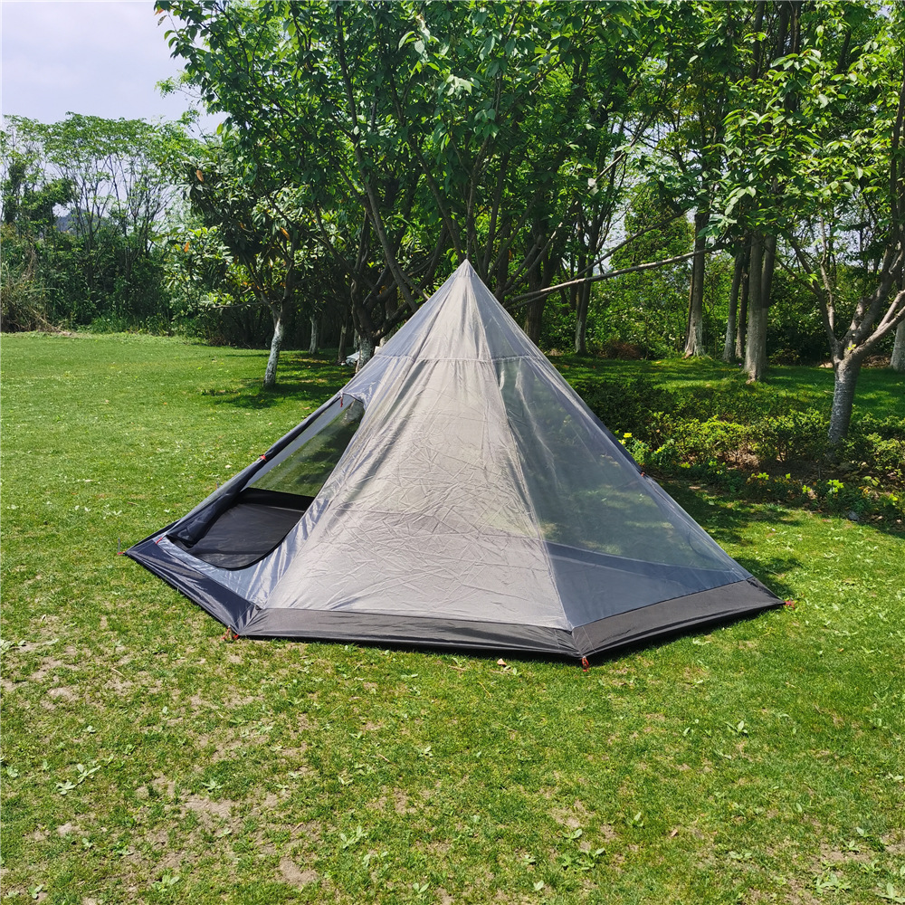 Cheap Goat Tents Ultralight Pyramid Outdoor Indoor Tent Summer Mesh Tent Portable Hiking Camping Tepee Inside Tent 2022 New   